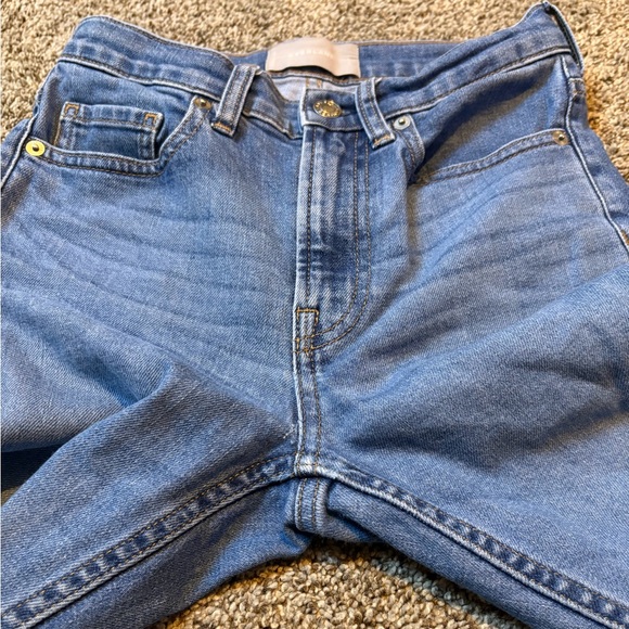 EVERLANE High-Rise Ankle Jeans in Medium Blue Wash High-Waisted Denim Size 24 - Picture 5 of 12